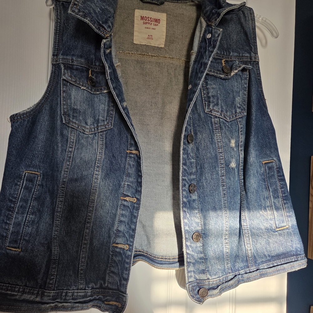 Mossimo Supply Co. Classic Blue Denim Vest